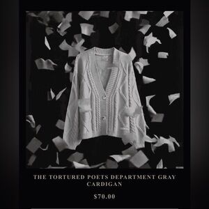 TTPD Tortured Poets Department Cardigan